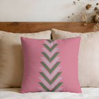 Pink Chevron Arrows Faux Suede Pillow Cover
