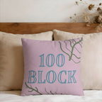100 Block Faux Suede Pillow Cover