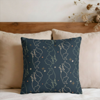 Twilight Night Stars and Foxes Faux Suede Pillow Cover